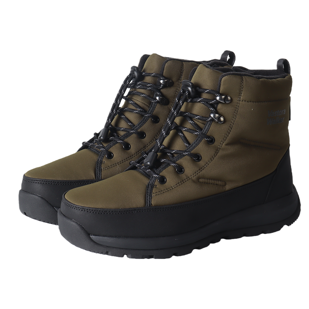 Men’s Waterproof Outdoor Winter Mid-Calf Boots with Adjustable Strap and Anti-Slip Fiberglass Sole V-SnowGuard