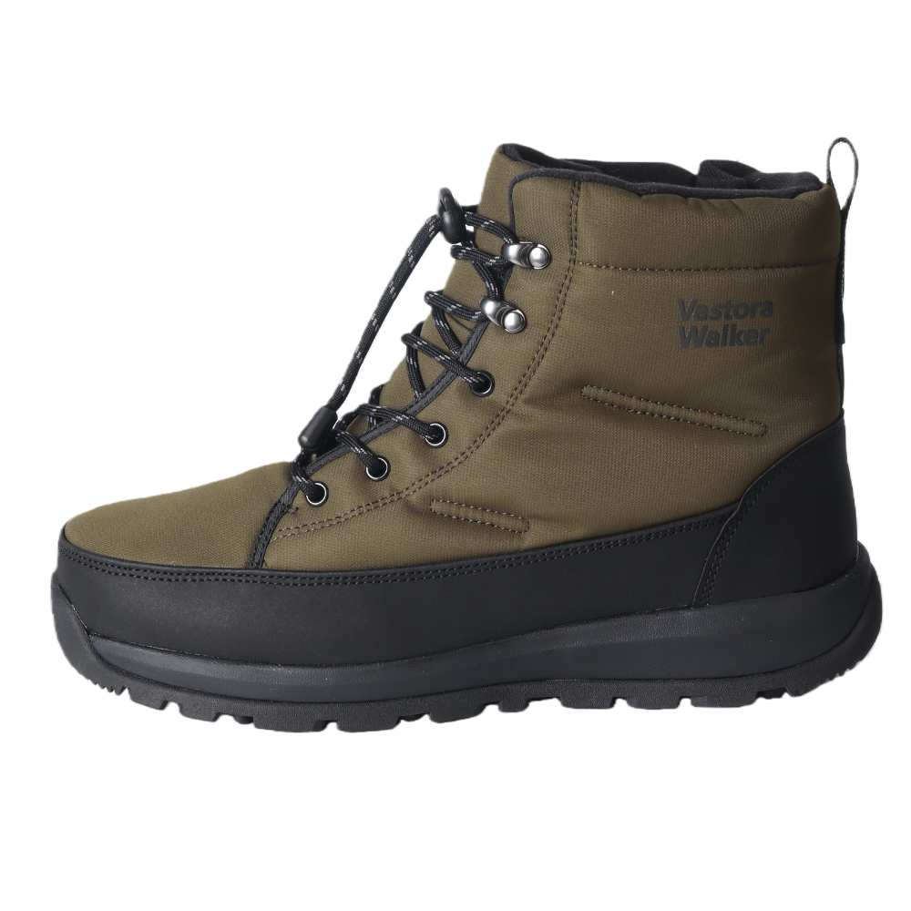 Men’s Waterproof Outdoor Winter Mid-Calf Boots with Adjustable Strap and Anti-Slip Fiberglass Sole V-SnowGuard