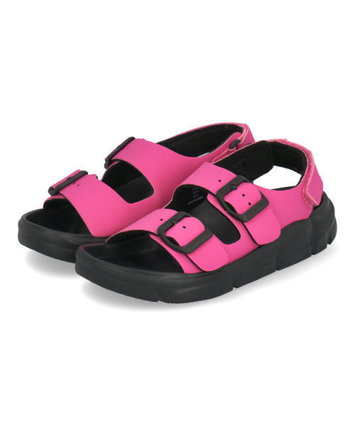 Kids Double Strap Footbed Pink Sandals VK-FlexStrap