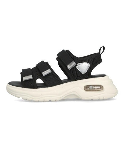 Kids Cushion Platform Sports Black White Sandals VK-AirStrap