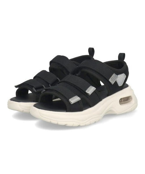 Kids Cushion Platform Sports Black White Sandals VK-AirStrap